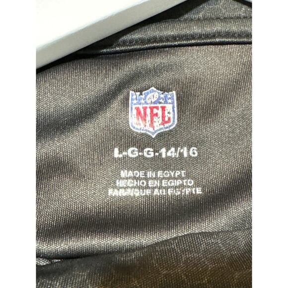 NFL T-Shirt Youth Large 14/16 Carolina Panthers Logo Black T-Shirt - Picture 5 of 7